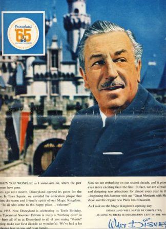 Disneyland Tencennial Celebration Souvenir Newspaper